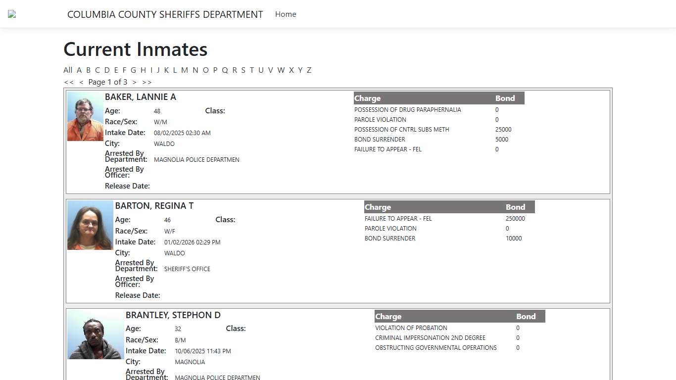 Inmates - ISOMS Portal