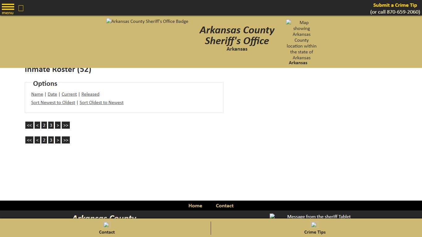 Inmate Roster - Page 5 Current Inmates Booking Date Descending - Arkansas County Sheriff's Office, Arkansas